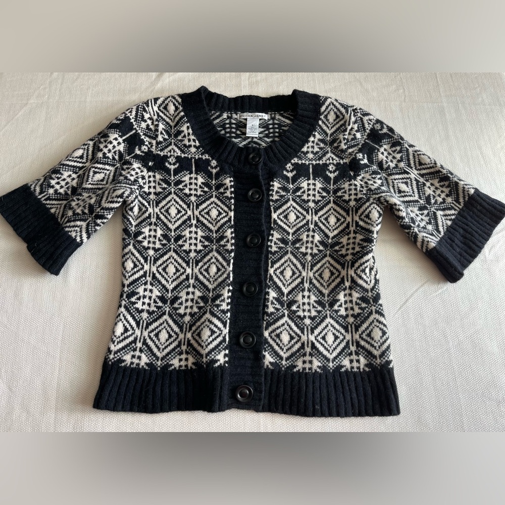 Vintage Y2K Lambswool Knit Sweater Sz S Nordic Inspired Academia Preppy Boho EUC